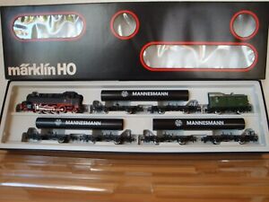 Märklin 2854, "Mannesmann-Röhren-Zug", 1 Lok u. 7 Wagen, im O-Karton