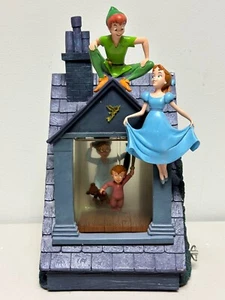 Disney Store Peter Pan Wendy John Michael Light-Up  Musical Snowglobe - Picture 1 of 7