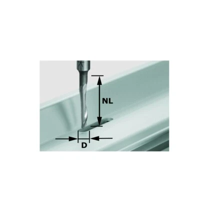 Festool Spiralnutfräser Aluminiumfräser HS Schaft 8 mm HS S8 D5 / NL23 491036 - Bild 1 von 4