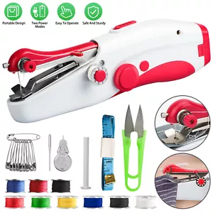 Mini Sewing Machine Portable Electric Stitch Tools Handheld Cordless Home Travel - Picture 1 of 7