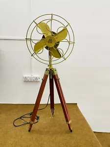 Handmade Standard Antique Tripod Floor Fan Modern Look Wooden Adjustable Tripod - Bild 1 von 9