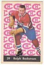 1961-62 Parkhurst NHL # 39 ralph Backstrom Montreal Canadiens EXMT!