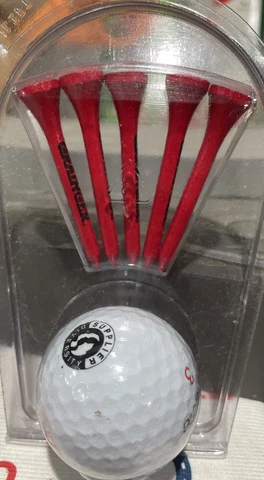 Pinnacle 3 Golf Ball Size 1 Ball with 5 Tees Color Red Condition NEW Cover