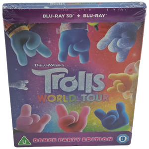 Trolls-To World Tour Blu-Ray 3D + Blu-Ray Steelbook Zavvi Exclusiv Region B