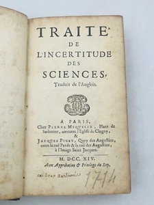 EO. Traité de l'Incertitude des Sciences. Traduit de l'anglois / BERGER NICOLAS - Foto 1 di 13