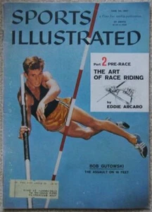 June 24, 1957 Bob Gutkowski Pole Vault Track And Field Sports Illustrated - Picture 1 of 1
