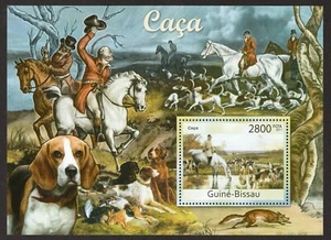FOXHOUND ** Int'l Hund Briefmarke Kunst ** Geschenkidee ** Fuchsjagd, Pferde - Bild 1 von 1