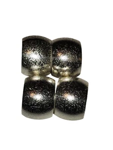 Set of 4 Silver-tone Metal Floral Ornate Napkin Rings 3" wide by 1.5" thick. - Picture 1 of 3