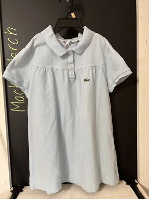 Lacoste Girls size 16 Light Blue Polo Shirt Short Sleeve - Image 1 of 4