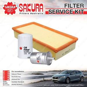 Sakura Oil Air Fuel Filter Kit for Peugeot 406 D8 607 VF 4Cyl 6Cyl 1997-2005
