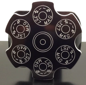 357 MAG REVÓLVER, cubierta de enganche de aluminio billete, negro 4" redondo hecho en EE. UU. - Imagen 1 de 3