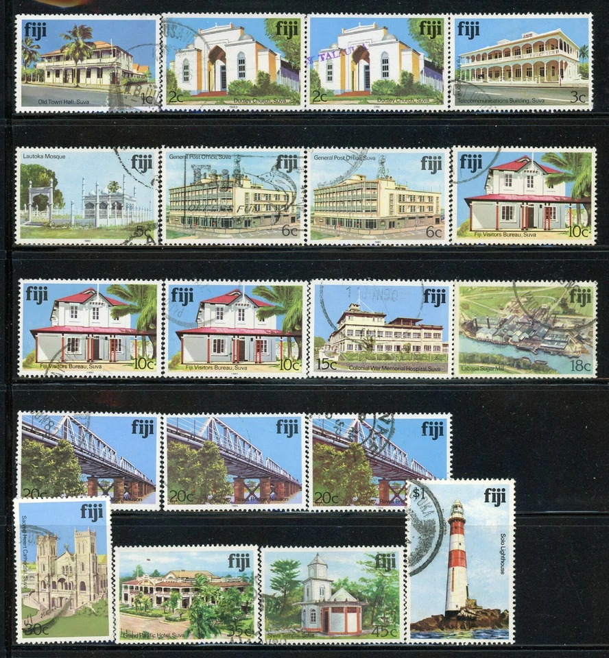 FIJI 409-23 SG580A-94A Usado 1979-94 Defin Juego Corto de 11/18+8 Variedades CV$19 Foto 1 de 1