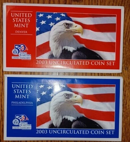 2003 United States Uncirculated US Mint Coin Set - OGP Philadelphia & Denver Cover
