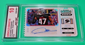 ARNOLD EBIKETIE Rookie AUTO****2022 CONTENDERS Ticket STUB--Gem MINT 10--FALCONS - Picture 1 of 2