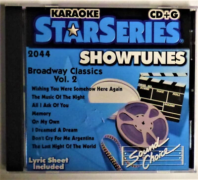 KARAOKE, Star Series - Showtunes - BROADWAY CLASSICS - Vol. 2 - RARE! - SC #2044 - Image 1 of 3