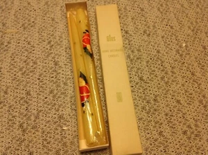 Gies West Germany hand decorated candles VTG tapers Santa Father Christmas & box - Picture 1 of 3
