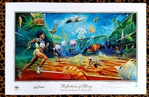 SYDNEY OLYMPIC POSTER SIGNED CATHY FREEMAN LIMITED RARE - Picture 1 of 7