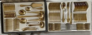 SBS Solingen Wien Royal Besteck 23/24 Karat hartvergoldet 69-teilig + Koffer - Bild 1 von 16