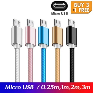 FAST CHARGING Android Charger Micro USB Cable Premium Braided Samsung Galaxy 6 7 - Picture 1 of 14