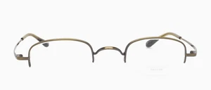 Oliver Peoples Antique GOLD Eyeglasses Half Rimless JAPAN 42-23-135 DICKENS AG - Picture 1 of 5