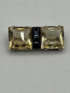 Simulated Citrine Brooch Pin No Damage - Picture 1 of 4