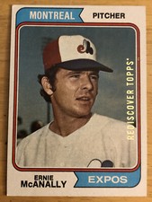 2017 Rediscover Topps (1974 Reprint) Ernie McAnally Gold Stamped Card #322 Expos