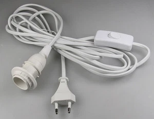 Kabel mit Fassung Lampenfassung + Schalter für E14 3,5m Netzkabel Stecker 21059 - Bild 1 von 3