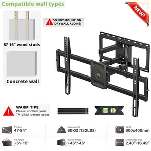 TV Wall Mount Bracket for Hanging 47-86''Flat Screen/LED/4K TV Stand Living Room - Picture 1 of 12