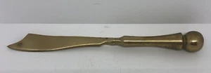 Vintage Heavy Solid Brass Sword letter Opener Desk Accessory 8 in - Picture 1 of 3