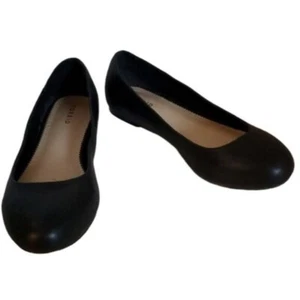 Torrid Flats Shoes Black Vegan Leather Ballet Flat Almond Toe Women's WOMAN'S 11 - Picture 1 of 14