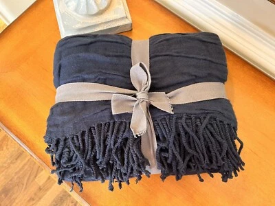 West Elm Crinkle Throw Midnight 50”x60” NWOT - Image 1 of 3