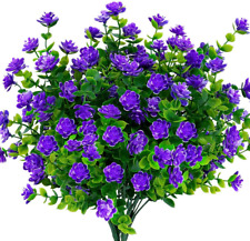 Flores artificiales falsas para exteriores resistentes a los rayos UV, paquete d