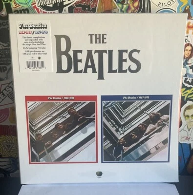 THE BEATLES 1962-1966/1967-1970 NEW 6LP RED/BLUE VINYL W/HYPE STICKER  - Image 1 of 3