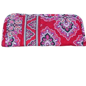 Vera Bradley Frankly Scarlet Red Paisley Quilted Eyeglass Sunglass Pouch Bag - Picture 1 of 11