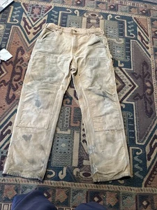 Vintage Carhartt Double Knee Pants 34x32 Carpenter Workwear Vtg Y2K - Picture 1 of 9