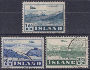 F-EX59595 ICELAND ISLAND USED 1952 AIRMAIL AVION AIRPLANE - Picture 1 of 2