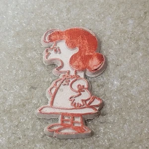 Vintage 1952 Peanuts Lucy Magnet Charles Schulz Comic Strip Character Rubber - Picture 1 of 4