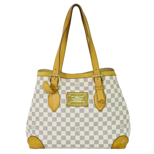 LOUIS VUITTON（LV） Borsa a mano Louis Vuitton Hampstead MM N51206 Damier tela azzurra bianca