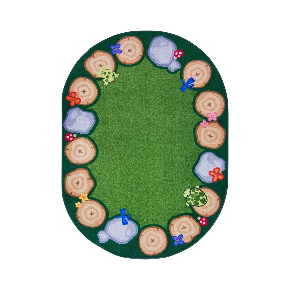 Stumped 7'8" x 10'9" Oval Area Rug In Color Multi Nylon Multi Foto 1 de 1