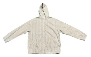 NEW Michael Kors Men’s XL Linen Blend Anorak Hooded Pullover 1/2 Zip Relaxed NWT - Picture 1 of 12
