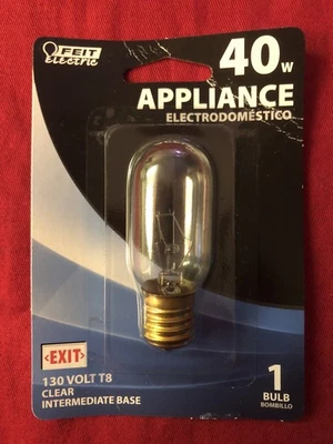 Bombilla eléctrica para electrodoméstico Feit 40W 130 voltios T8 transparente Foto 1 de 2
