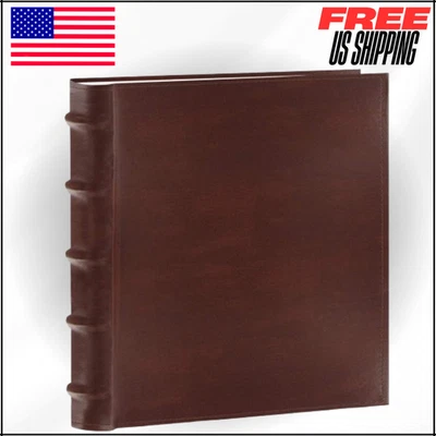 Leather European Bonded Leather Photo Album for 5-7" Prints, In Brown 200 Pocket - Image 1 of 4