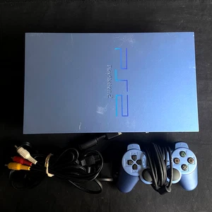 PS2 PlayStation 2 Console - RARE Limited Edition Aqua Blue NTSC-J w/ CONTROLLER - Bild 1 von 13