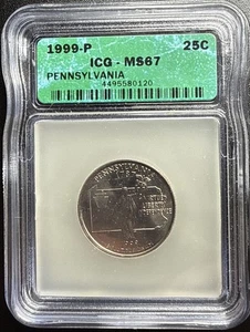 1999 New Your Statehood Quarter ICG MS 67 Beautiful Coin - Picture 1 of 4