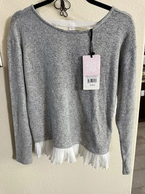 Suéter Naf Naf M Mujer Gris con Ribete Blanco Foto 1 de 4