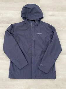 COLUMBIA Boys Omni-Tech Hooded Rain Jacket XL Navy Blue never been worn - Picture 1 of 11