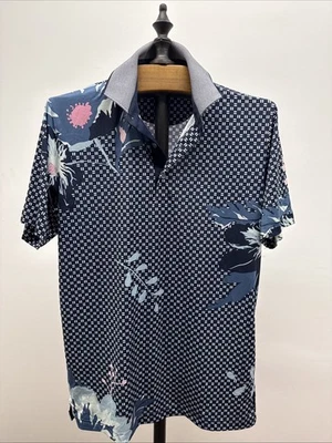 Puma Mattr Terrance Polo Shirt Mens Large Floral Cobra Golf  Logo Mens SZ Small. - Image 1 of 4