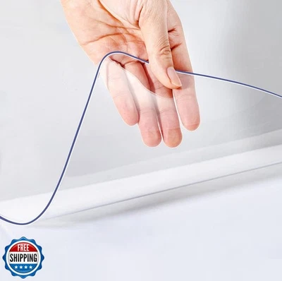 Soroel 56X120 Inch Clear Plastic Tablecloths Protector 1.5mm Thic - Image 1 of 4