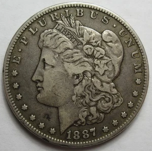 1887 Silver Morgan Dollar -XF- (#95f) - Picture 1 of 2