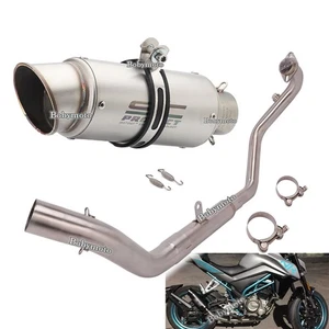 Silver Exhaust System Muffler Header Pipe For CF-Moto 300NK 300SR 250NK 250SR - Picture 1 of 9